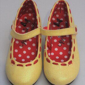 Disney Store Girls Minnie Mouse Glitter Shoes size 11.5